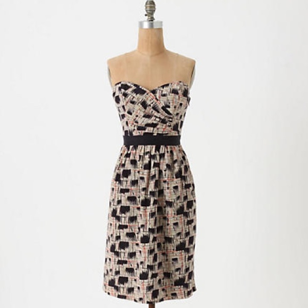 Anthropologie Burlapp Blurred Shapes Dress Size 2